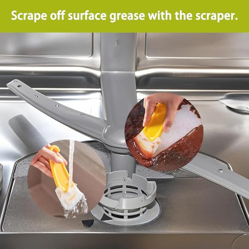 Klizdum 6-Piece Dishwasher Deep Cleaning Brush Kit for Pipes & Jets