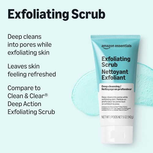 Amazon Essentials Deep Cleansing Exfoliating Facial Scrub, 5 oz