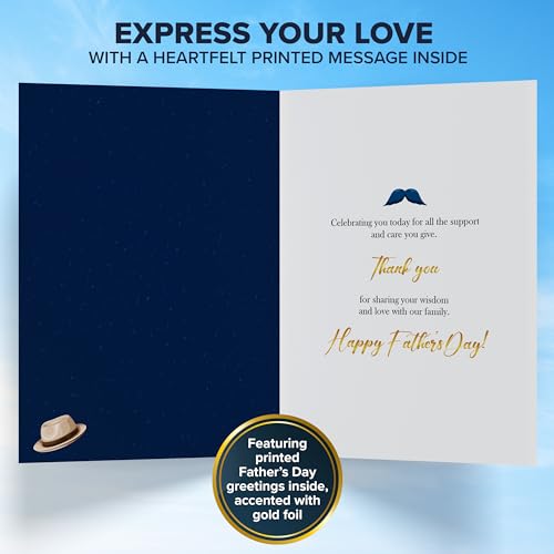 Premium Father's Day Card for Dad with Hat & Sunglasses Cutouts
