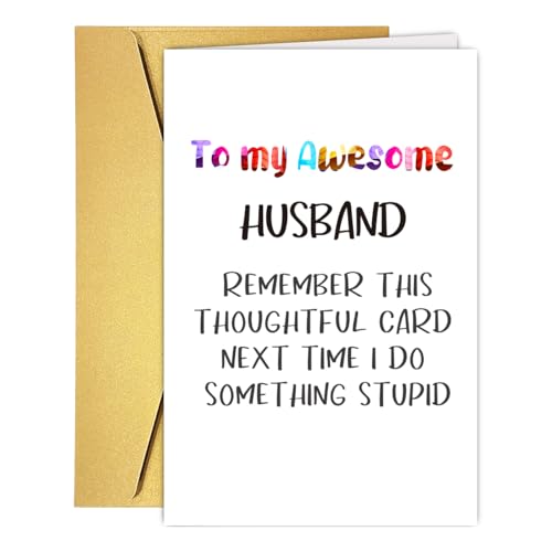 Funny Husband Birthday Card - Hilarious Anniversary & Father's Day Card