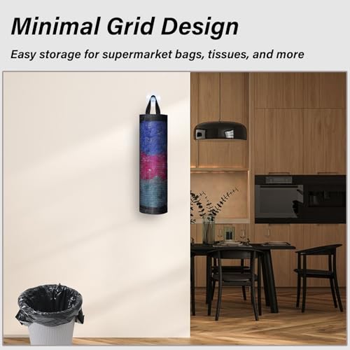 4-Pack Hanging Grocery Bag Holder | Breathable Mesh Dispenser Organizer