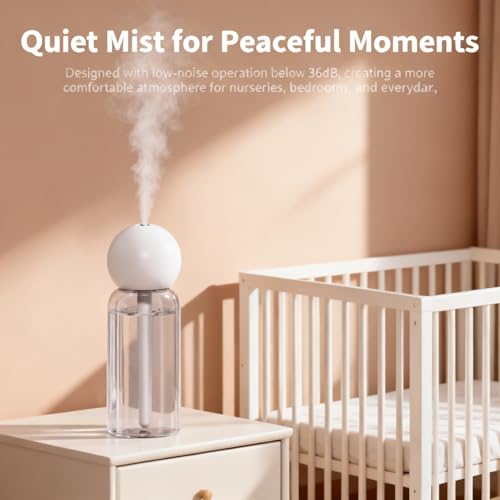 GloryAir 220ml Mini Portable Humidifier - Quiet Cool Mist for Desk & Travel