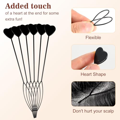 12Pcs Hair Braiding Tools Set Flexible Plastic Pull Through Styling Kit