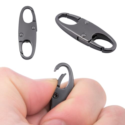 4PCS Zipper Clips Anti Theft - Double Opening Small S Carabiner Clip, Zipper Locks Anti Theft, Holding The Zipper Closed for Backpacks/Keychain/Luggage, Zipper Pull Replacement