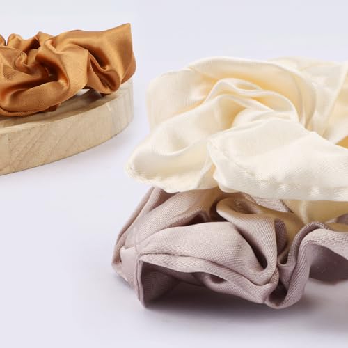 12-Piece Satin Silk Hair Scrunchies Soft Elastic Ponytail Holders