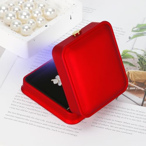 KUKUVR LED Necklace Pendant Gift Box with Velvet Interior