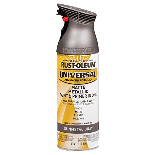 Rust-Oleum Universal All Surface Metallic Spray Paint Matte Gunmetal Gray 11oz