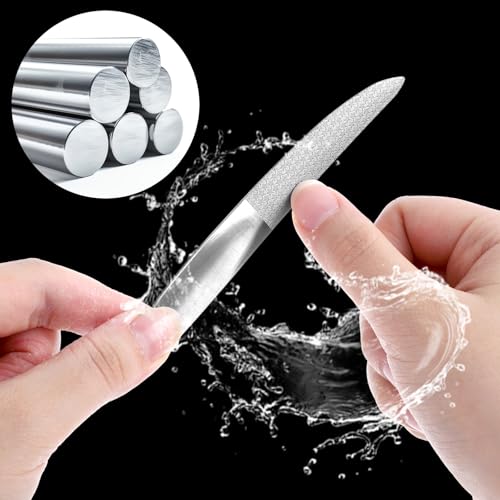 Curved Metal Nail File - Stainless Steel Double-Sided Toenail File