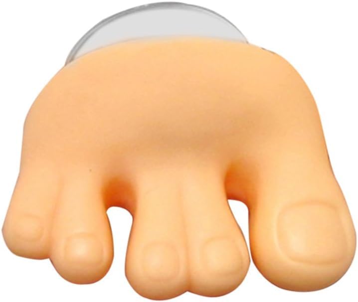 Foot-Shaped Toothbrush Holder with Suction Cup | Fun Bathroom Organizer