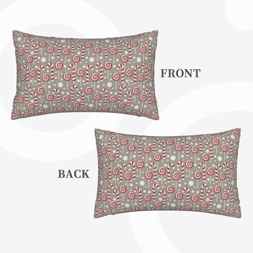 Christmas Candy Cane Lumbar Pillow Covers - Set of 2, 12x20