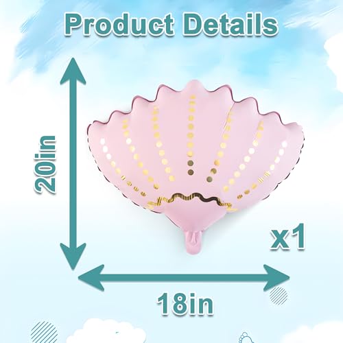 Seashell Foil Balloon for Under the Sea Birthday Party