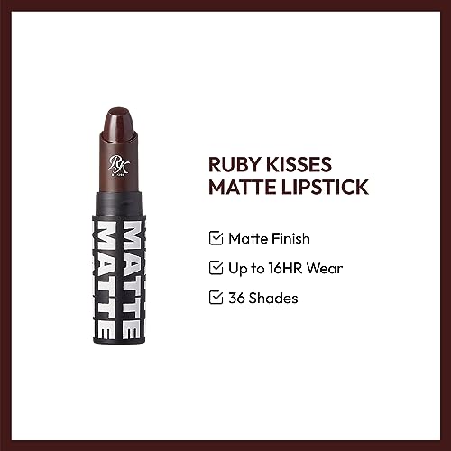 Ruby Kisses Ultra Matte Lipstick - Dark Plum Scene 3.5g