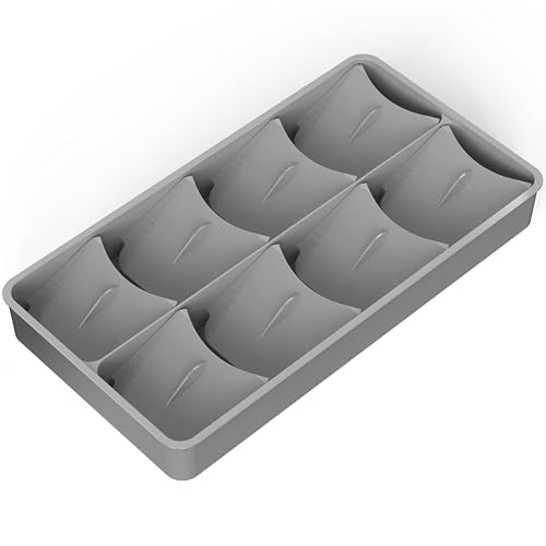 Simple Houseware Adjustable Angled Utensil Drawer Organizer, Gray
