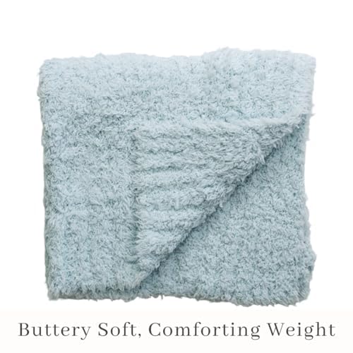 SARANONI Bamboni Baby Blanket | Luxury Plush Super Soft Blanket | Breathable Comfort Infant Baby Blankets for Boys & Girls | Sky Blue, Mini - 15” x 20”