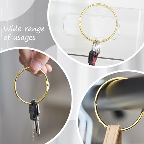 AUTEMOJO Silver Shower Curtain Rings - 16 Anti-Rust Circular Hooks