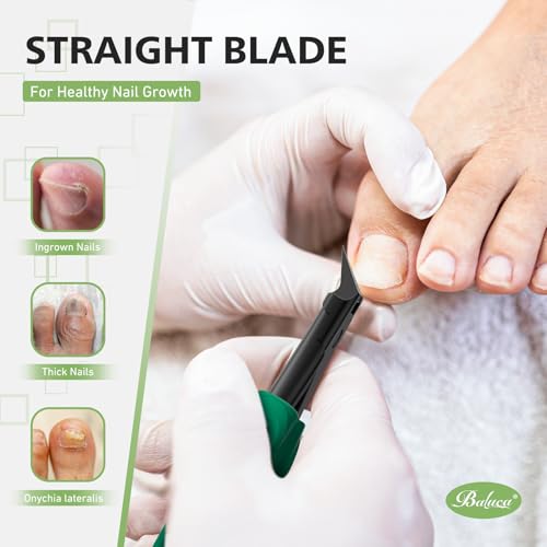 BALUCA Straight Edge Toenail Clippers for Thick and Ingrown Nails