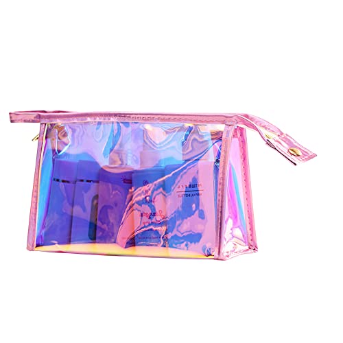 Holographic PVC Cosmetic Makeup Bag Iridescent Travel Toiletry Pouch