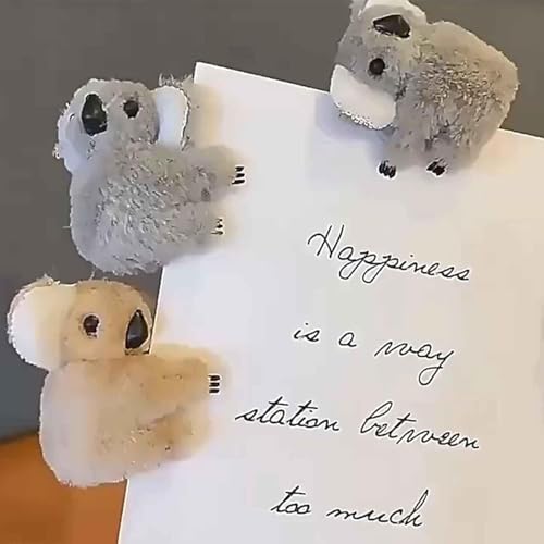 Mozff Plush Koala Hair Claw Clips 3 Pcs Cute Animal Hair Barrettes