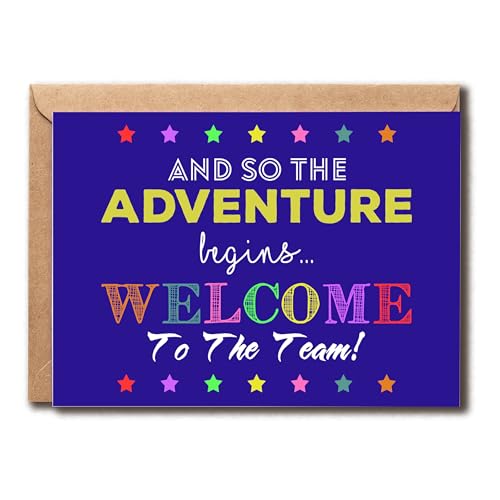 Funny Welcome To The Team Card - 5x7 Adventure Begins Card