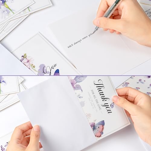 WATINC 20 Sets Sympathy Thank You Cards with Envelopes & Stickers