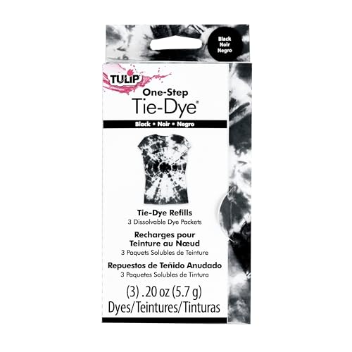 Tulip One-Step Tie-Dye Kit Black Refill Pack - 3 Dissolvable Dye Packets