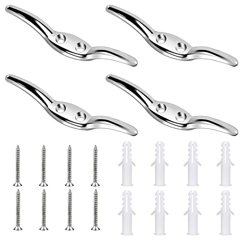 4 Pcs Zinc Alloy Blind Cord Cleats - Safety Curtain Rope Holders with Screws