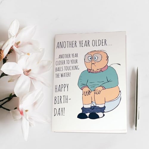 Funny Birthday Card for Men - Rude Humor Gag Gift