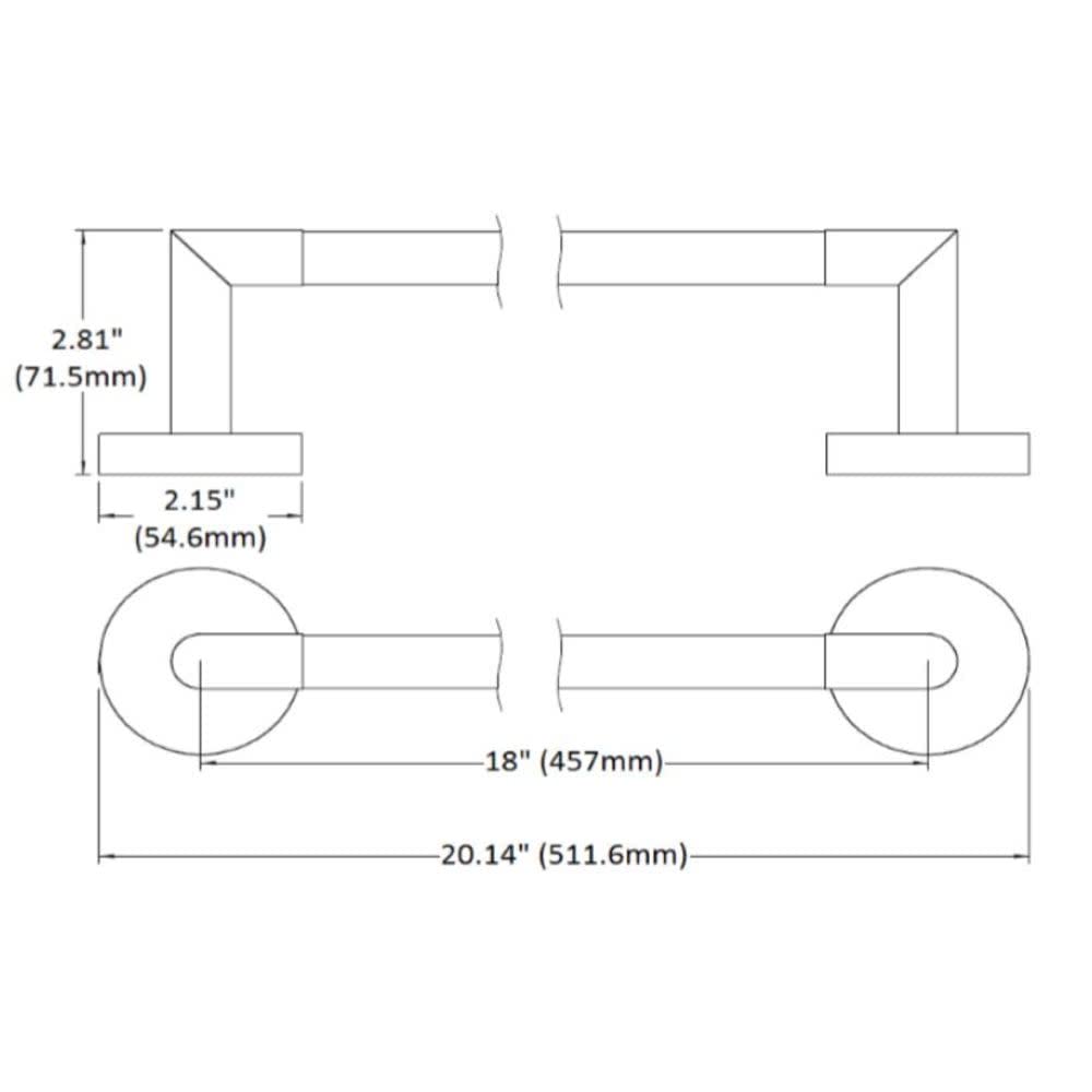 Design House 558288 Graz Robe Hook for Bathroom Bedroom Closet Kitchen or Office Polished Chrome