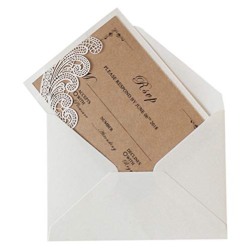 Laser Cut Wedding Invitation Sample with RSVP Cards - Picky Bride