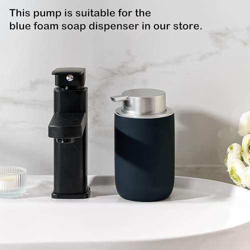 GIRLUFO Matte Silver Foaming Soap Dispenser Pump - BPA Free