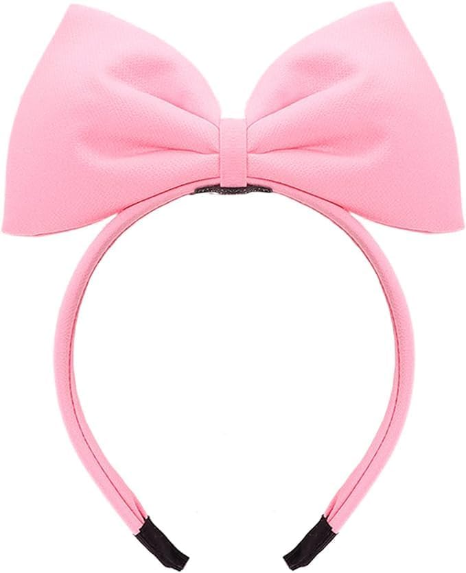 Pink Halloween Bow Headband Bowknot Hair Hoop for Party Decorations