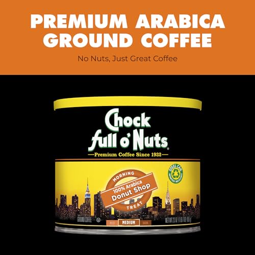Chock Full o' Nuts Donut Shop Ground Coffee 23 oz Can - Medium Roast, Pack of 1