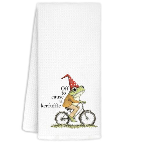 Funny Magical Frog Kitchen Towels 16x24 - Absorbent & Decorative