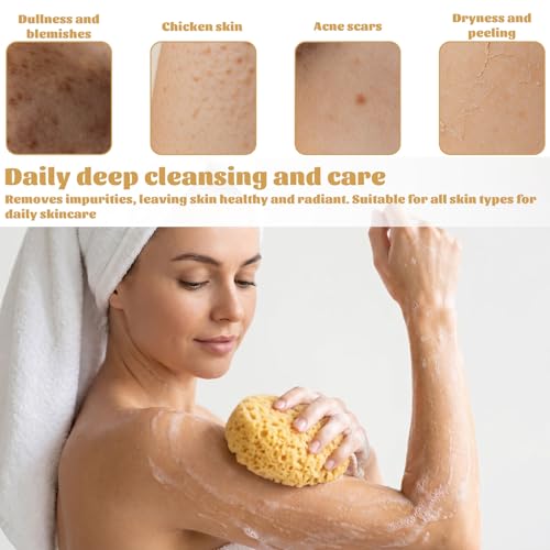 Aphumedc 2-Pack Soft Large Bath Sponges for Shower Exfoliating Body Scrubber