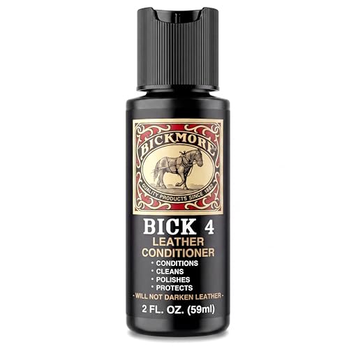 Bick 4 Leather Conditioner & Cleaner - 2 oz, Non-Darkening Formula for Boots, Bags, and Upholstery