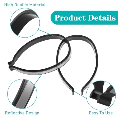 4Pcs High Reflective Cycling Trousers Clips, Safety Bicycle Elastic Ankle Cuffs Bands, Outdoor Recreation Cycling Trouser Clip Pant Leg Cuff Clip Reflective Gear for Riding Fishing Outdoor