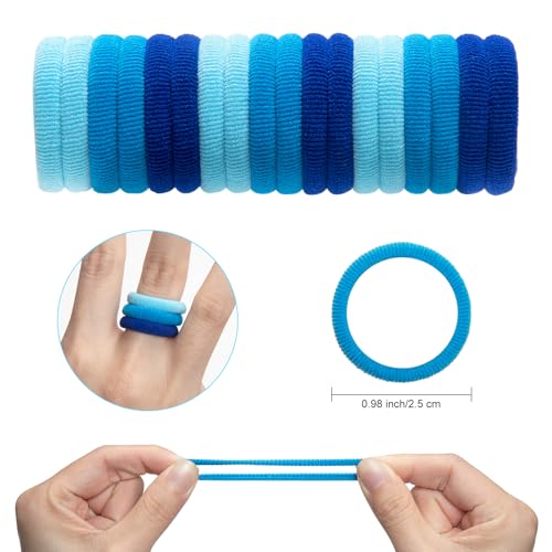 Zingso 100 Pcs Baby Hair Ties, Soft Cotton Seamless Elastic Hair Bands