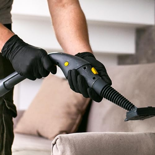 SwiftGrip Black Nitrile Exam Gloves - Latex Free Disposable for Medical, Cooking & Esthetician Use