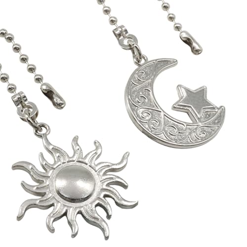Sun and Moon Ceiling Fan Pull Chain Extension 12 Inch 2 Pack