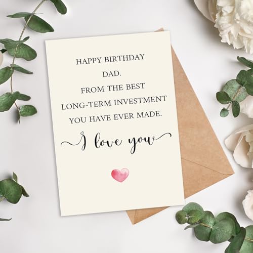 Funny Birthday Card for Dad - Witty Greeting Card from Son or Daughter