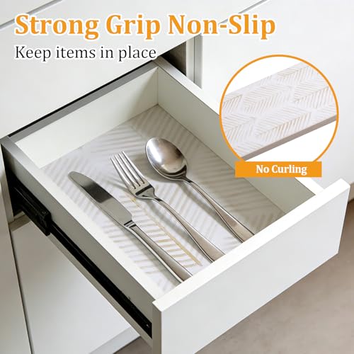 Hexagon Drawer & Shelf Liner 12" x 120" - Waterproof Non-Slip