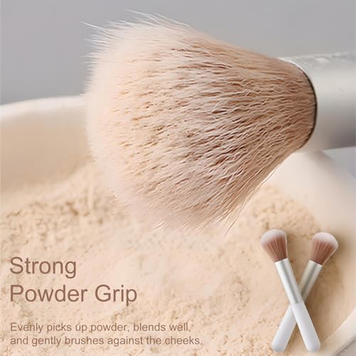 Kootinn 10-Piece Fluffy Makeup Brush Set - Portable Mushroom Design