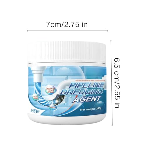 2-Pack Powerful Drain Cleaner Powder for Kitchen and Bathroom Sinks