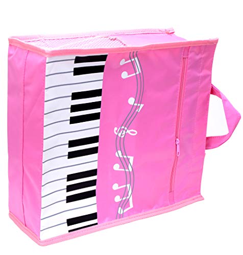 Pink Piano Keys Handbag Reusable Grocery Tote for Music Lovers