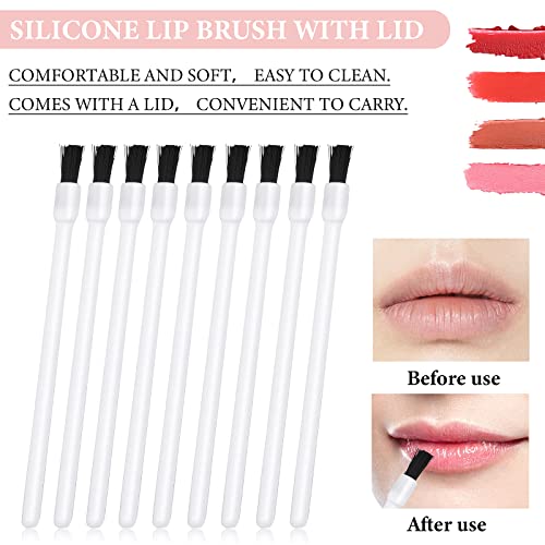 Prasacco 50 Pcs Disposable Lip Brushes and Nail Polish Wands, White
