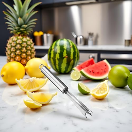 Zhuluck Stainless Steel Pineapple Eye Remover V-Shape Fruit Peeler