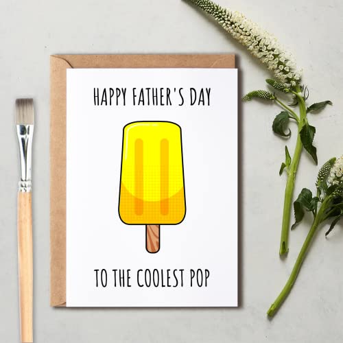 Happy Father's Day Card - Coolest Pop Ice Cream Design - 5x7