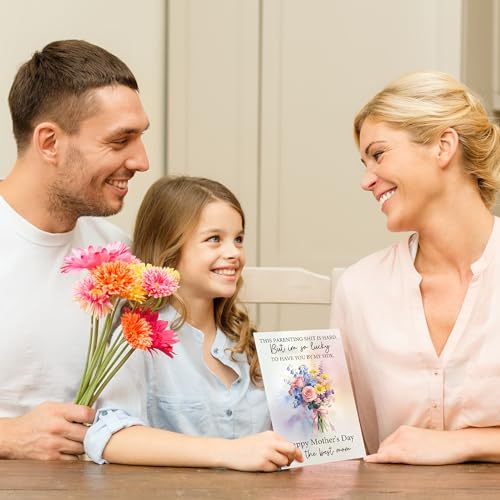 Floral Mother's Day Card for Wife - I'm So Lucky to Have You