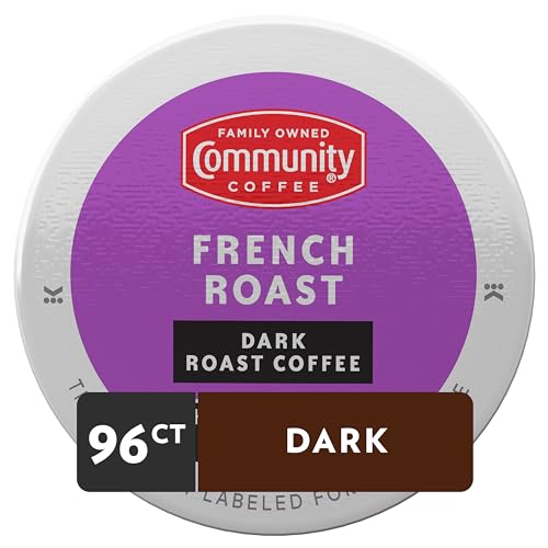 Community Coffee French Roast Coffee Pods, Extra Dark Roast, 96 Count