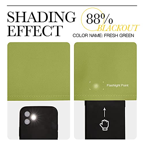 NICETOWN Fresh Green Blackout Curtain Panel, 70 x 63 Inch